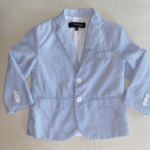 Classic Blue Striped Kids Blazer